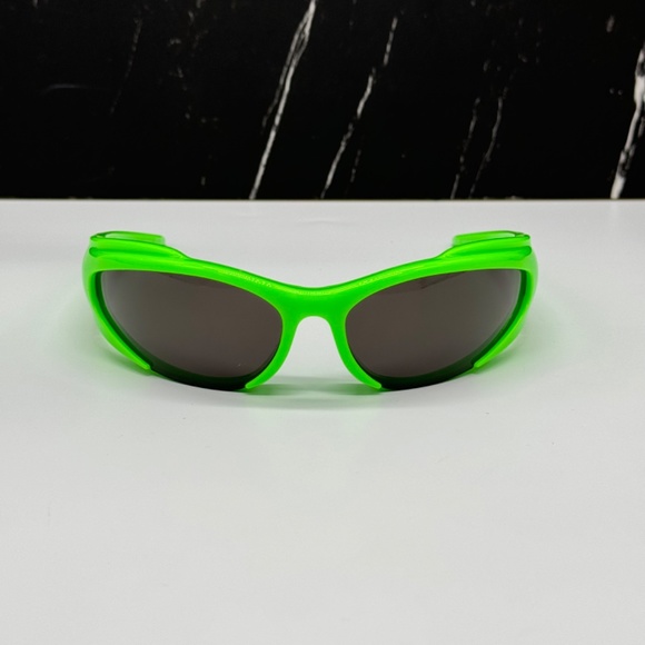 NEW BB0253S 005 BALENCIAGA GREEN UNISEX BALENCIAGA SUNGLASSES LIMITED EDITION - Picture 4 of 10